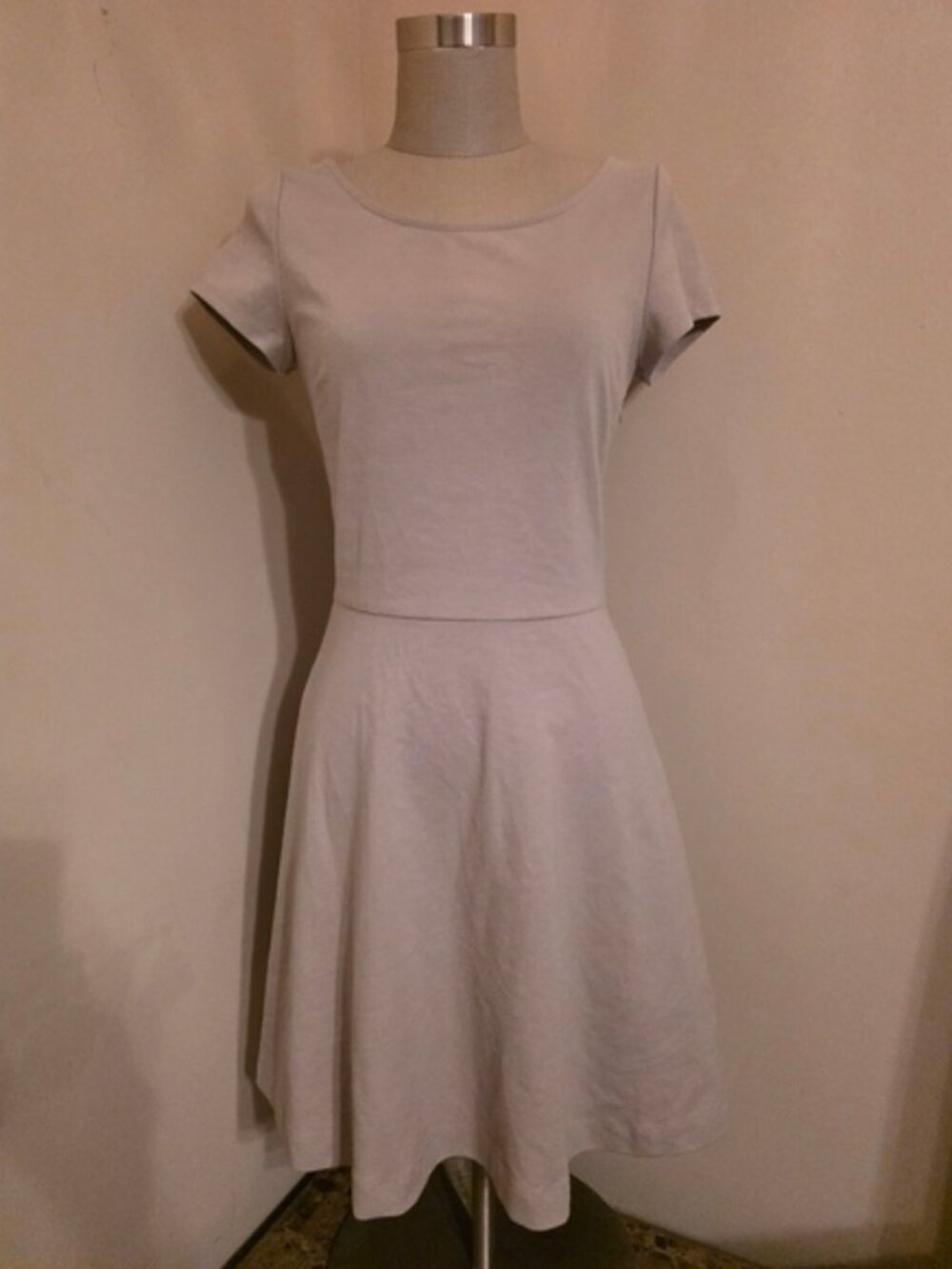 *Y2K American Eagle Outfitters Fit and Flare Mini Dress In A Light Tan Color